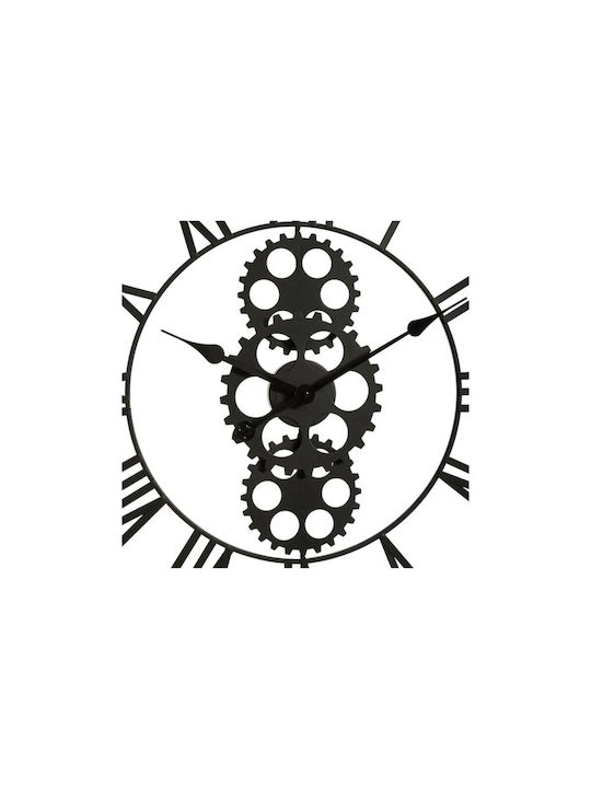 Antique Wall Clock Metallic Black Ø70cm