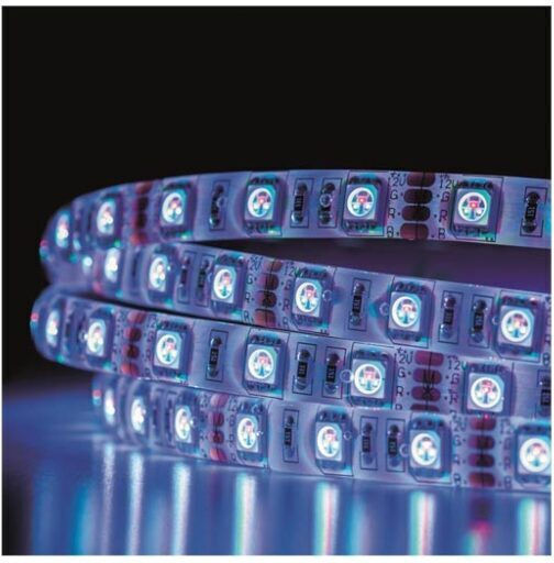 Ταινία LED Μπαταρίας RGB Φως 1m με Τροφοδοτικό & Τηλεχειριστήριο