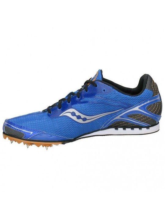 Saucony Velocity 4 Sport Shoes Spikes Blue