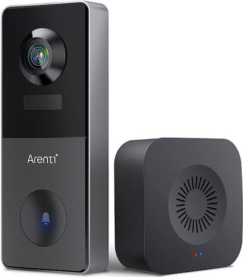 Arenti Wireless Doorbell Wi-Fi Compatible with Alexa Black