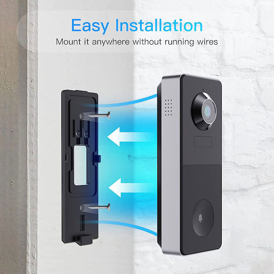 Arenti Wireless Doorbell Wi-Fi Compatible with Alexa Black