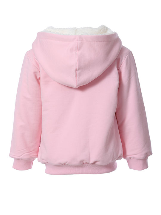 Matoufrance Girls Hooded Sweatshirt with Zipper Pink -4990