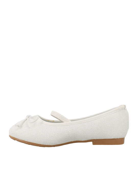 Kids Ballerinas Balarina 120 with Elastic Strap White