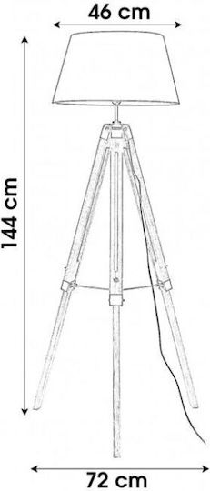 Lampa de podea Î144xL46cm. Gri