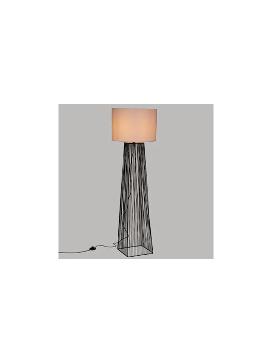 Vintage Stehleuchte H147xB45cm. mit Fassung für Lampe E27 Weiß