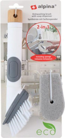 Alpina Appliances 17868 17868 Plastice Perii de Curățare cu mâner pentru Farfurii Albe 1buc