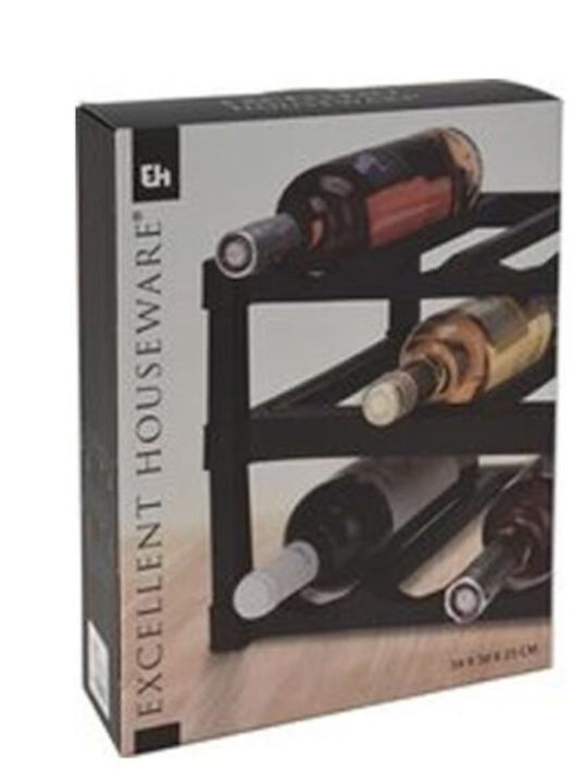 Suport De Sticle De Vin Din Plastic Negru AT000942 Suport De Sticle De Vin Din Plastic Negru AT000942