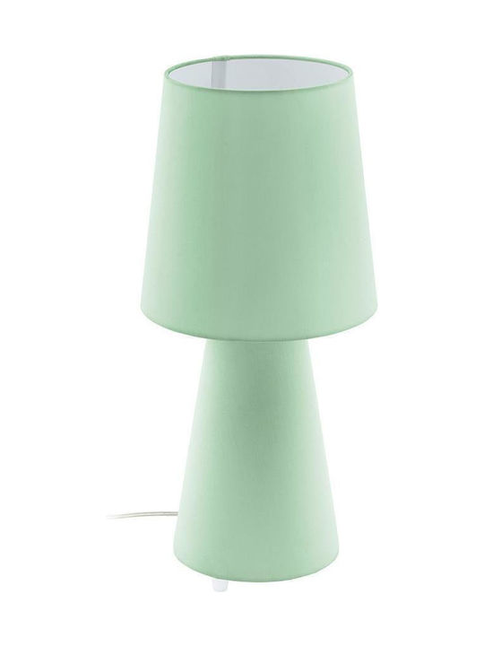 Eglo Carpara Fabric Table Lamp for Socket E27 with Green Shade and Base