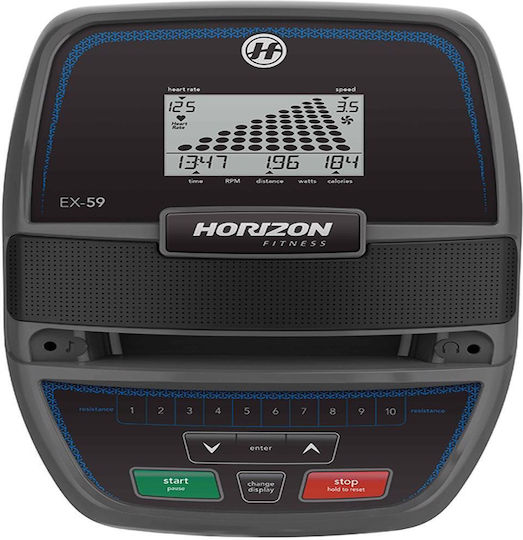 Horizon Fitness Andes 2 (EX59) Electromagnetic Cross Trainer with Plate Weight 6.48kg for Maximum Weight 125kg