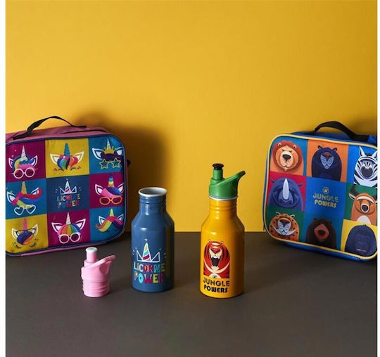Wild Animals Kids' Lunch Bag Shoulderbag 3.5L Blue 21x9.5x25cm