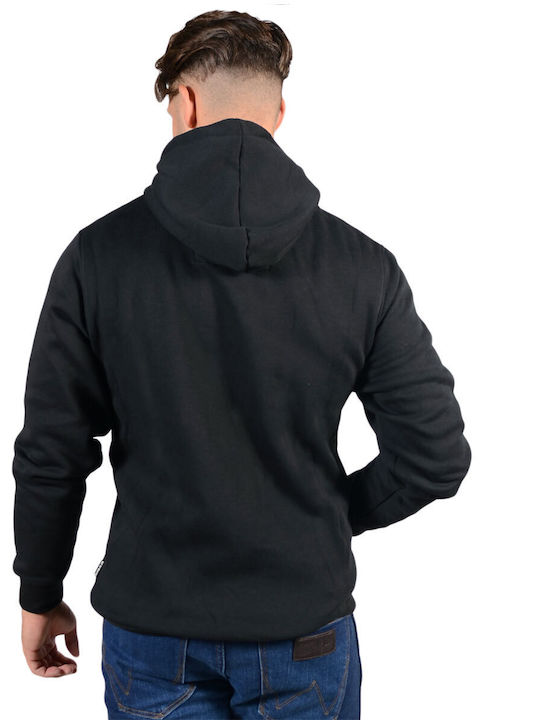 Rebase Men's Sweatshirt with Hood and Pockets Black