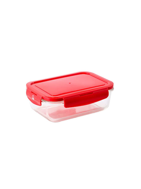 Benetton Rainbow Lunch Box Glass Red 840ml 20.21.0716 1pcs