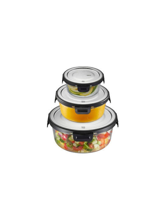 Gefu Milo Cutie pentru Mâncare Sticlă Argintiu Potrivit pentru Cuptor cu Microunde 400ml 1buc