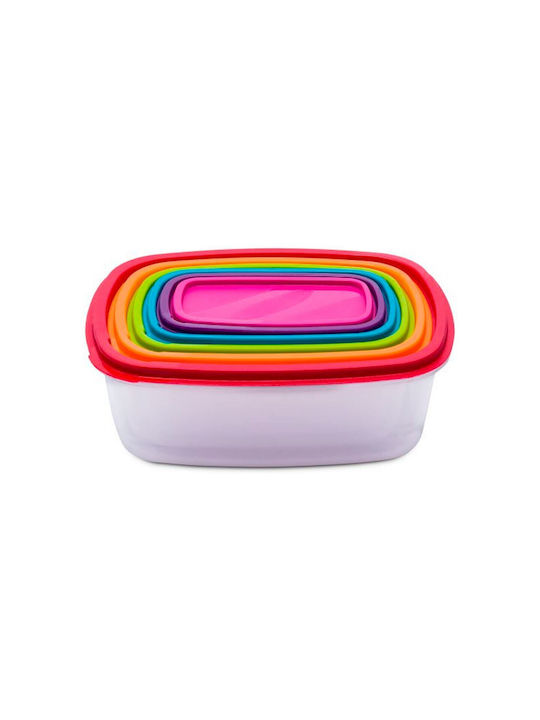 5Five Lunchbox Kunststoff Mehrfarbig 26x19cm 6Stück