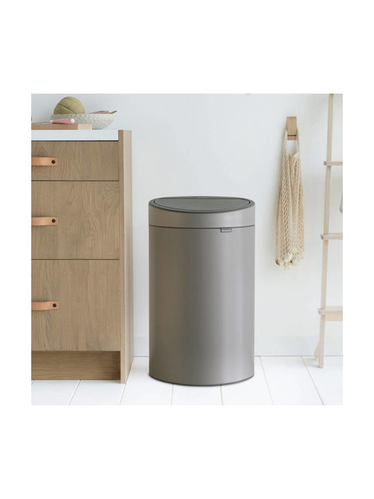 Brabantia NewIcon Waste Bin Waste Metallic with Photocell Platinum 40lt 1pcs