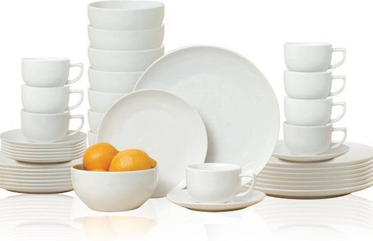 Alpina Appliances White Porcelain Dinnerware Set 40pcs