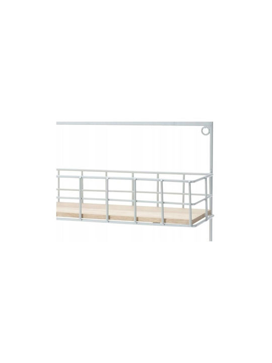 Zaros Wandmontiertes Metallregal 32x10,5x29cm Weiß
