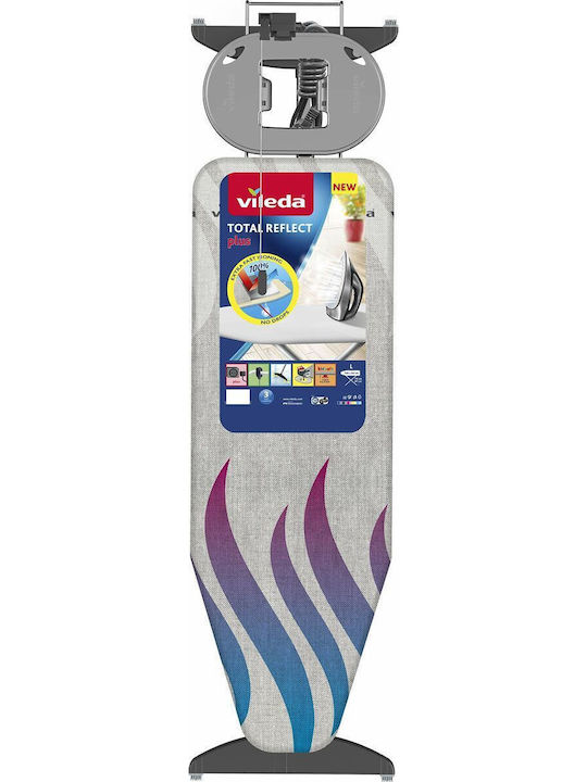 Vileda Total Reflect Plus Ironing Board for Steam Iron Foldable 130x44cm 168661