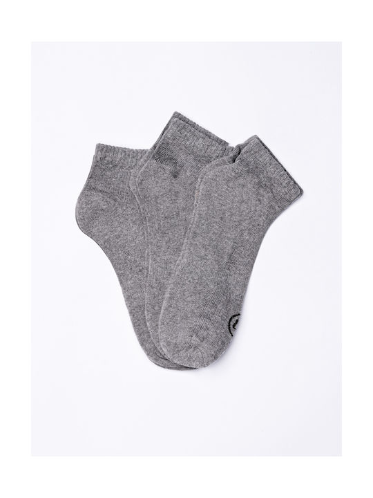 Basehit Unisex Κάλτσες Grey Melange 3 Pack