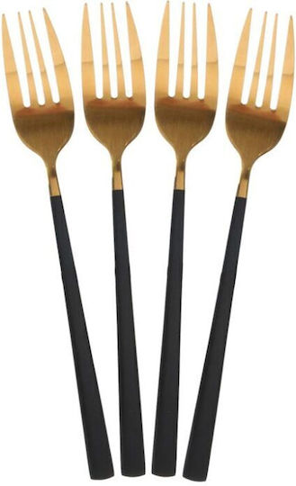 Besteckset Edelstahl Black-Gold 16Stück