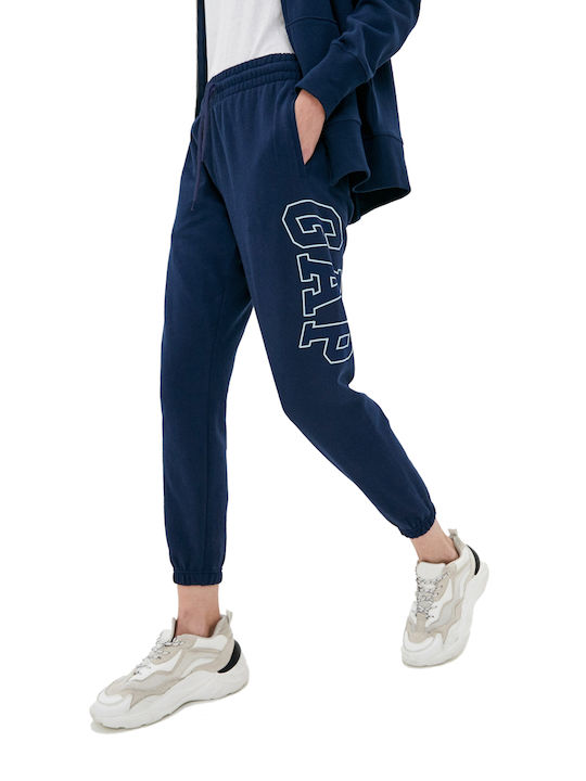 GAP Women's High Waist Jogger Sweatpants Navy Blue