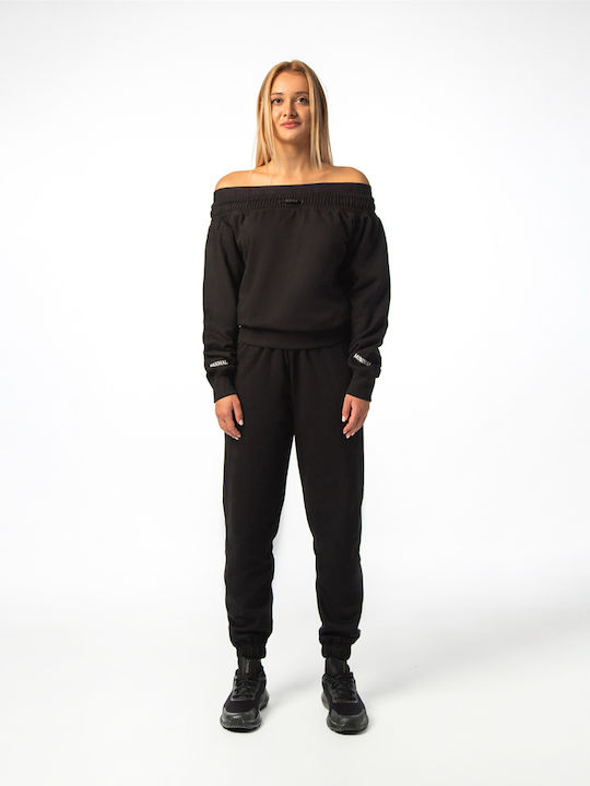Women's Athletic Blouse Long Sleeve Black