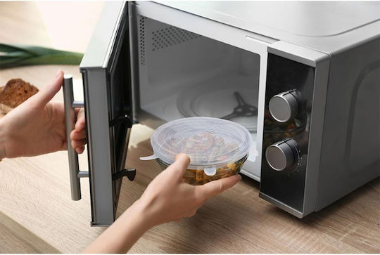 Alpina Appliances Κάλυμμα Δοχείου από Σιλικόνη σε Λευκό Χρώμα 18810 6τμχ