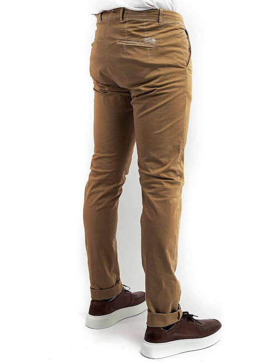 Charlie Παντελόνι Chino σε Slim Εφαρμογή Καφέ