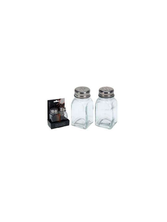 Excellent Houseware Salt and Pepper Set Glass 2pcs