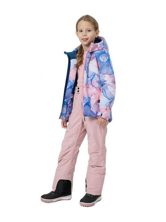 Wasserdicht Kinder Sportjacke Kurz Winddicht mit Kapuze Rosa