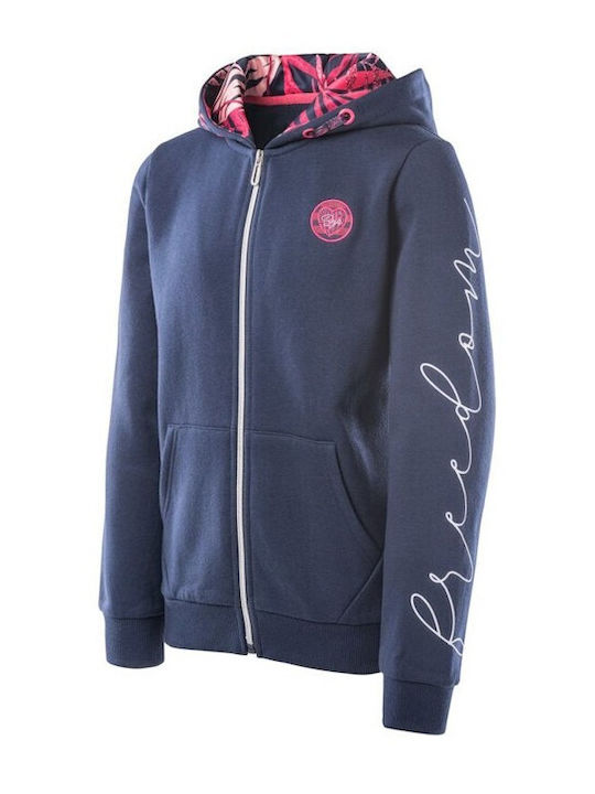 Bejo Girls Hooded Sweatshirt with Zipper Blue