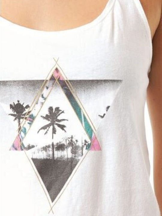 Damen Sommer Bluse mit Trägern Powder White