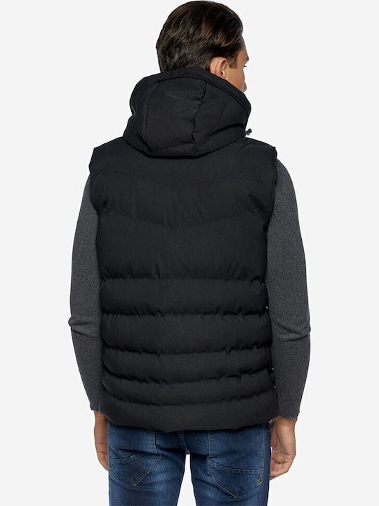 Geacă Puffer Fără Mâneci Negru