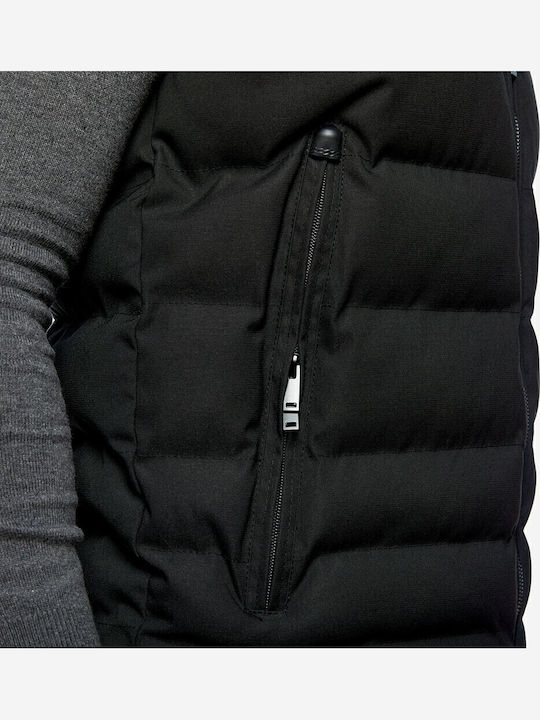Geacă Puffer Fără Mâneci Negru