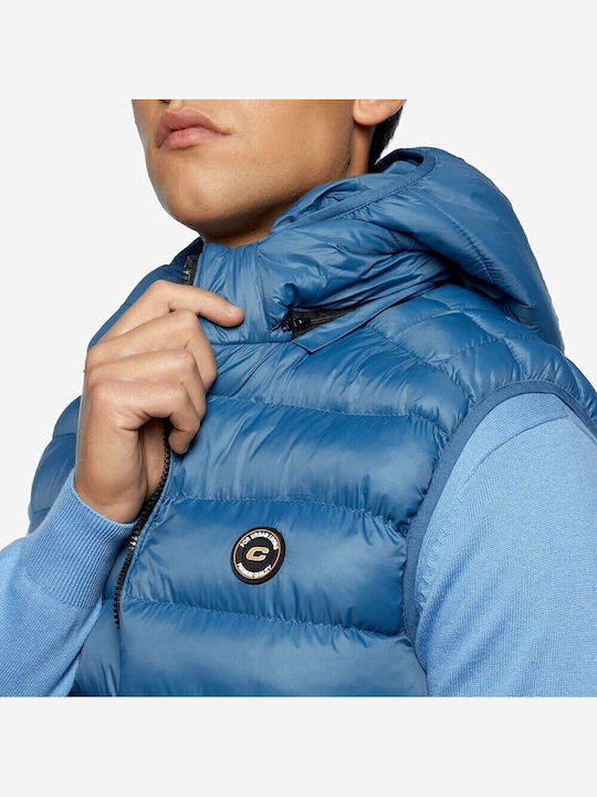Sleeveless Jacket Puffer Blue