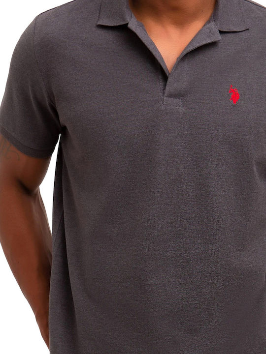 Men's Short Sleeve Grey Polo Blouse