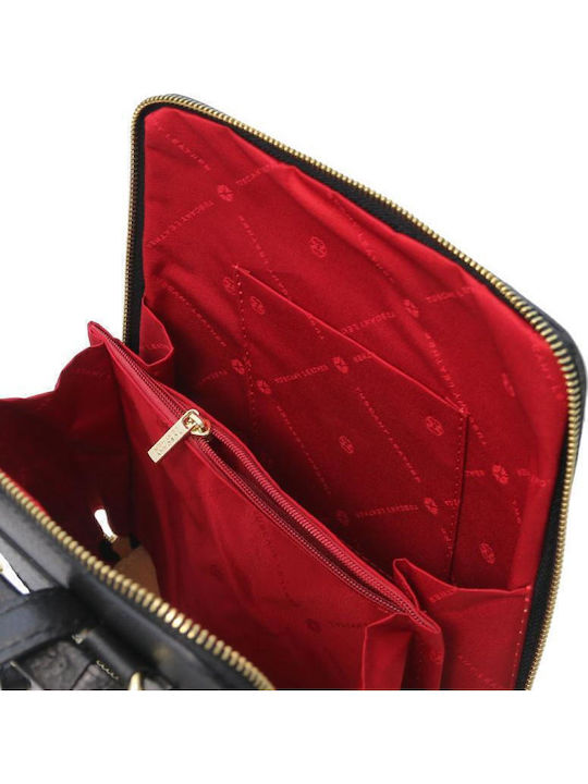 Leather Women's Bag Backpack Black