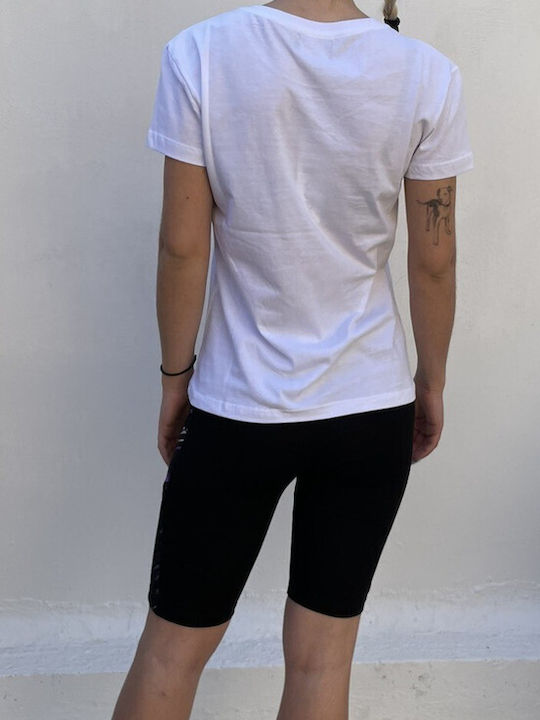 Paco & Co Γυναικείο T-shirt Λευκό με Στάμπα