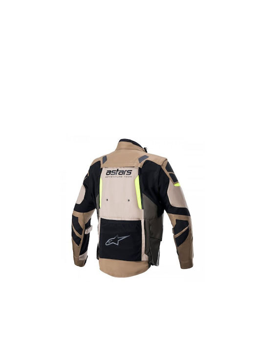 Alpinestars Halo Winter Men's Motorcycle Jacket Waterproof Khaki / Sand / Yellow Fluo