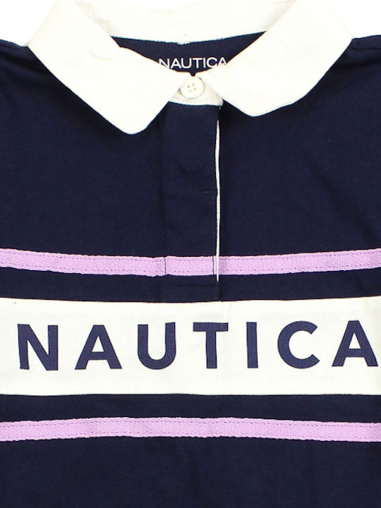 Nautica Kids Dress Long Sleeve Navy Blue