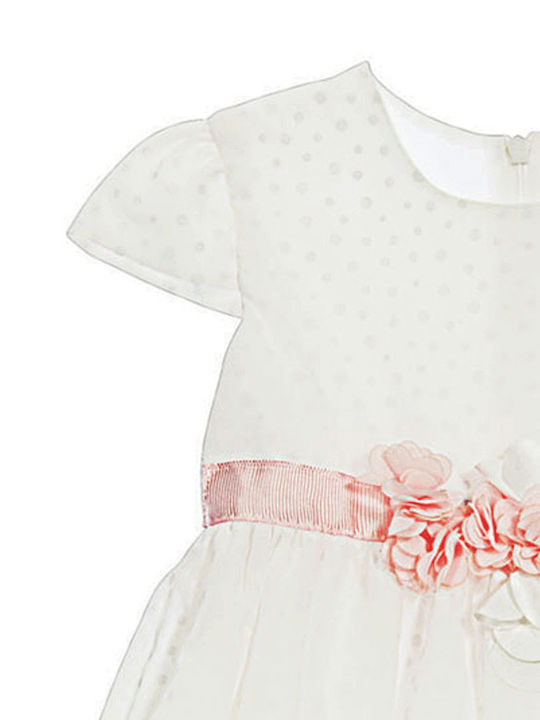 Funky Kids Dress Tulle Short Sleeve White