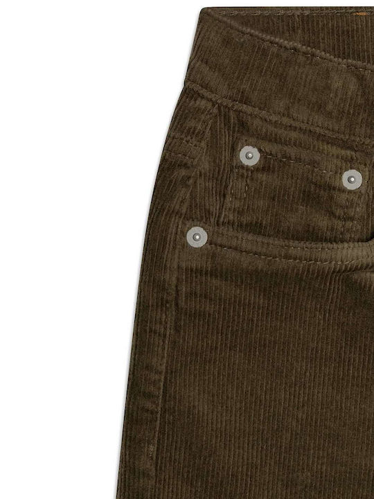 Детски Панталон Кадифен Каки Authentic Straight Fit Corduroy Pants