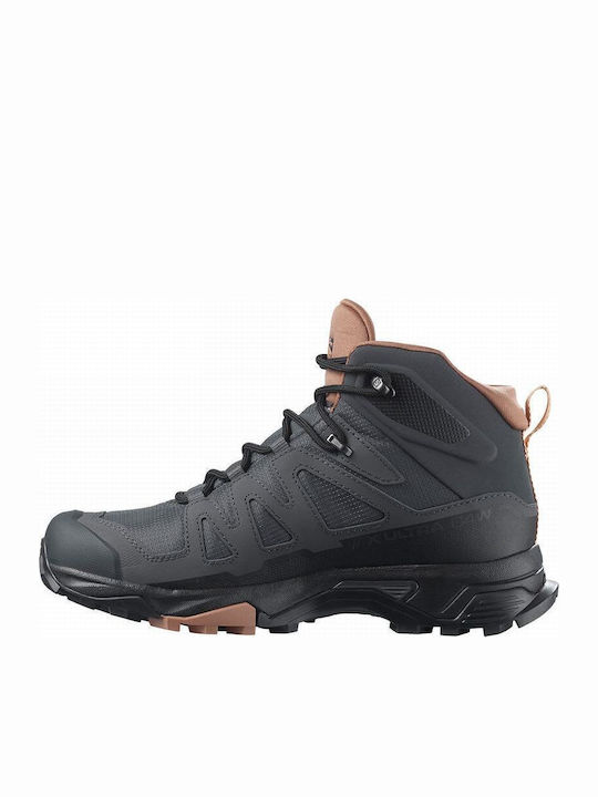 Salomon X Ultra 4 Damen Wanderschuhe Wasserdicht mit Gore-Tex-Membran Ebony / Mocha Mousse / Almond Creame