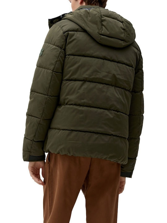 S.Oliver Men's Winter Puffer Jacket Khaki