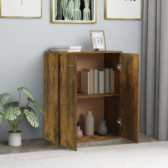 Wooden Office Cabinet Chestnut 60x30x75cm