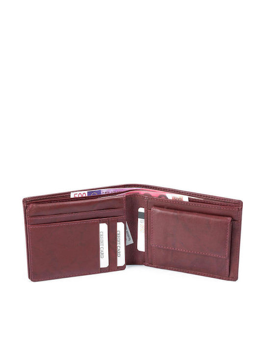 AN Leather Men's Wallet Classic Burgundy