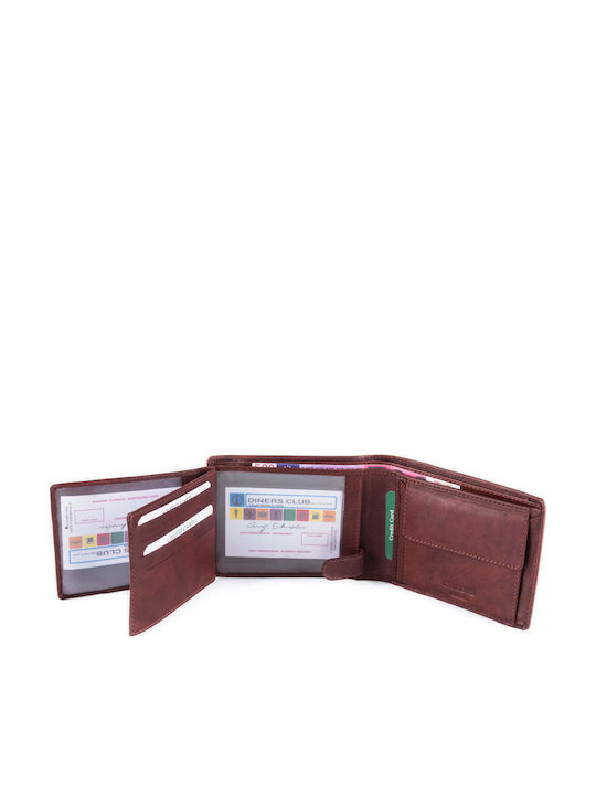 AN Leather Men's Wallet Classic Burgundy