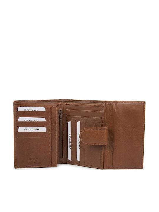 Small Leather Women's Wallet Classic Tabac Brown