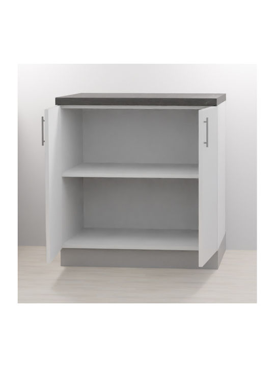 Cabinete de bucătărie de podea Glamour 80x48x82cm White High Gloss