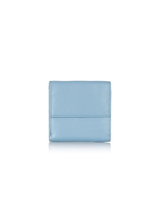 Luxus 2551 Small Leather Women's Wallet with RFID Light Blue